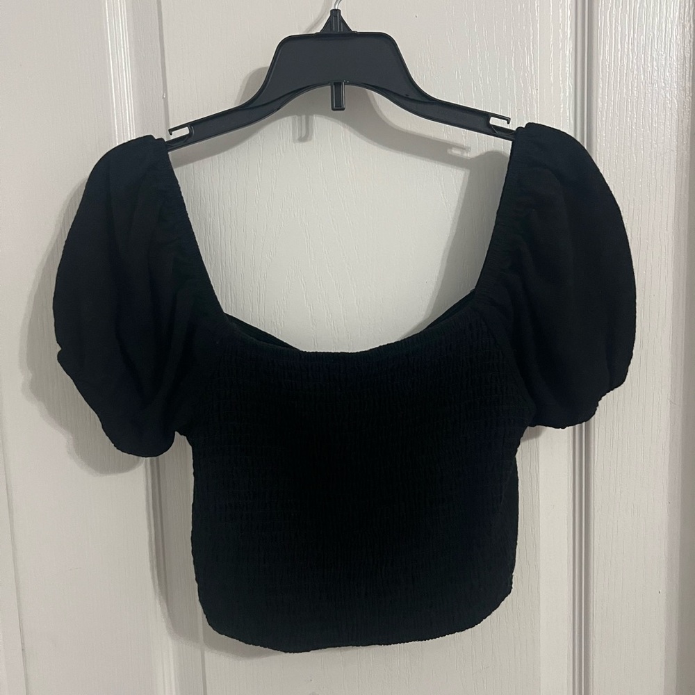 Black crop top
